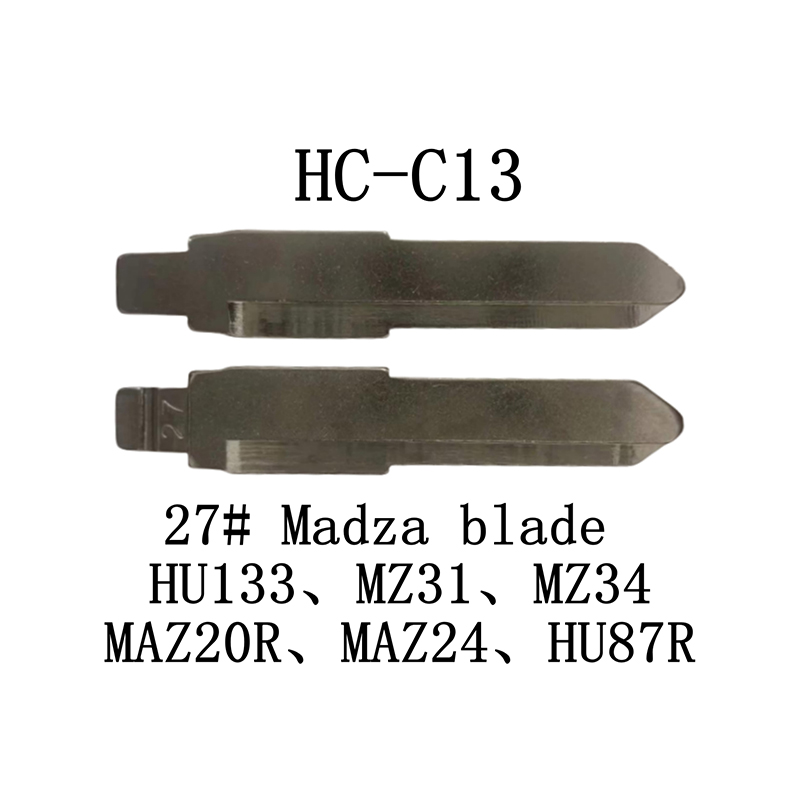 HC-C13 KD 折叠钥匙胚适用于 27# 马自达 MAZ20R MAZ24 HU87R HU133 MZ31 MZ34