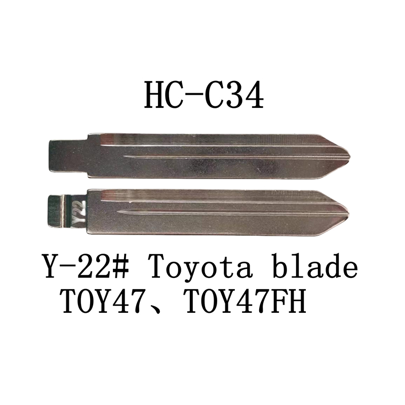 HC-C34 KD 折叠钥匙胚适用于 Y-22# 丰田 TOY47 TOY47FH